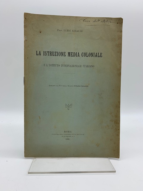 La istruzione media coloniale e l'Instituto internazionale italiano